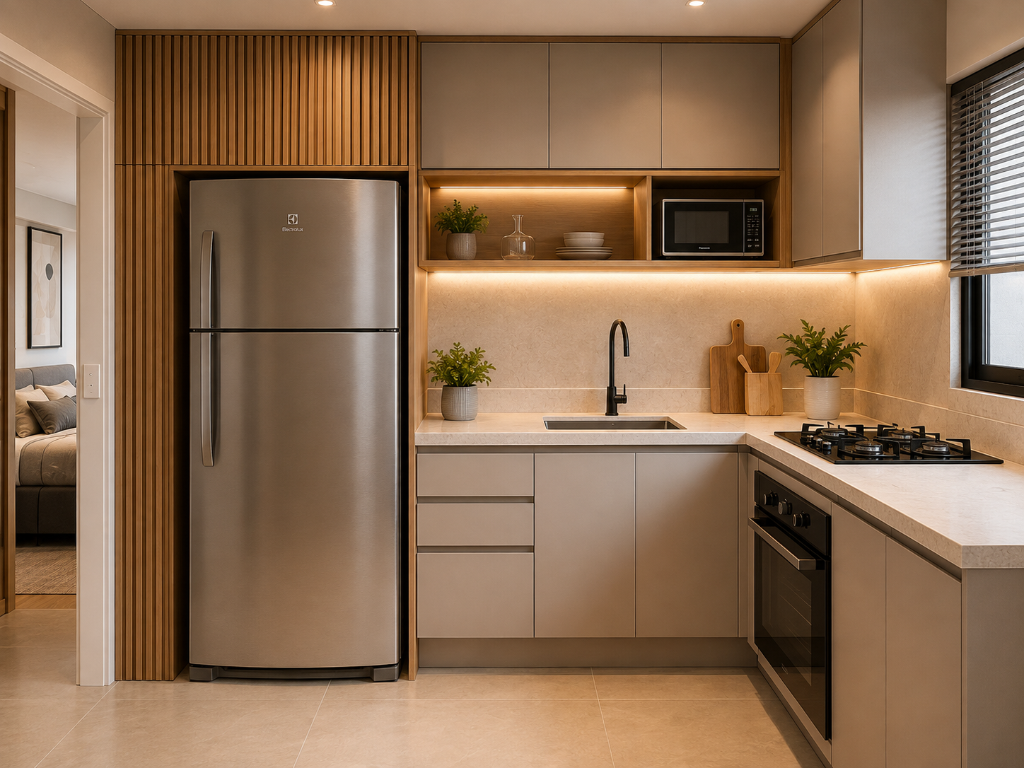 Inspiração de cozinhas com móveis planejados