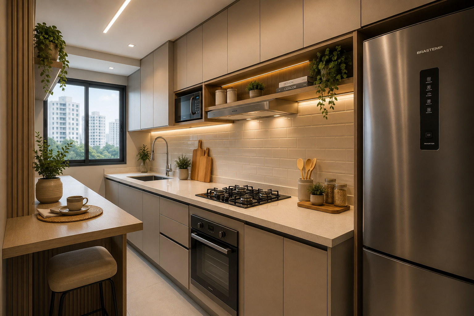 Cozinha planejada para apartamento em São Paulo