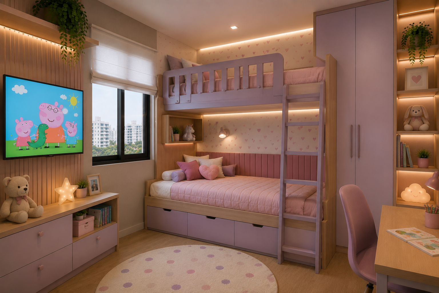 Quarto infantil planejado para apartamento em São Paulo